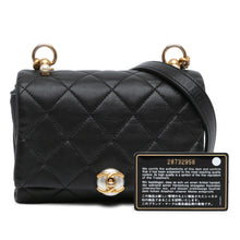 Chanel | Pre-Owned Mini Quilted Calfskin Pearl CC Accordion Flap | Black