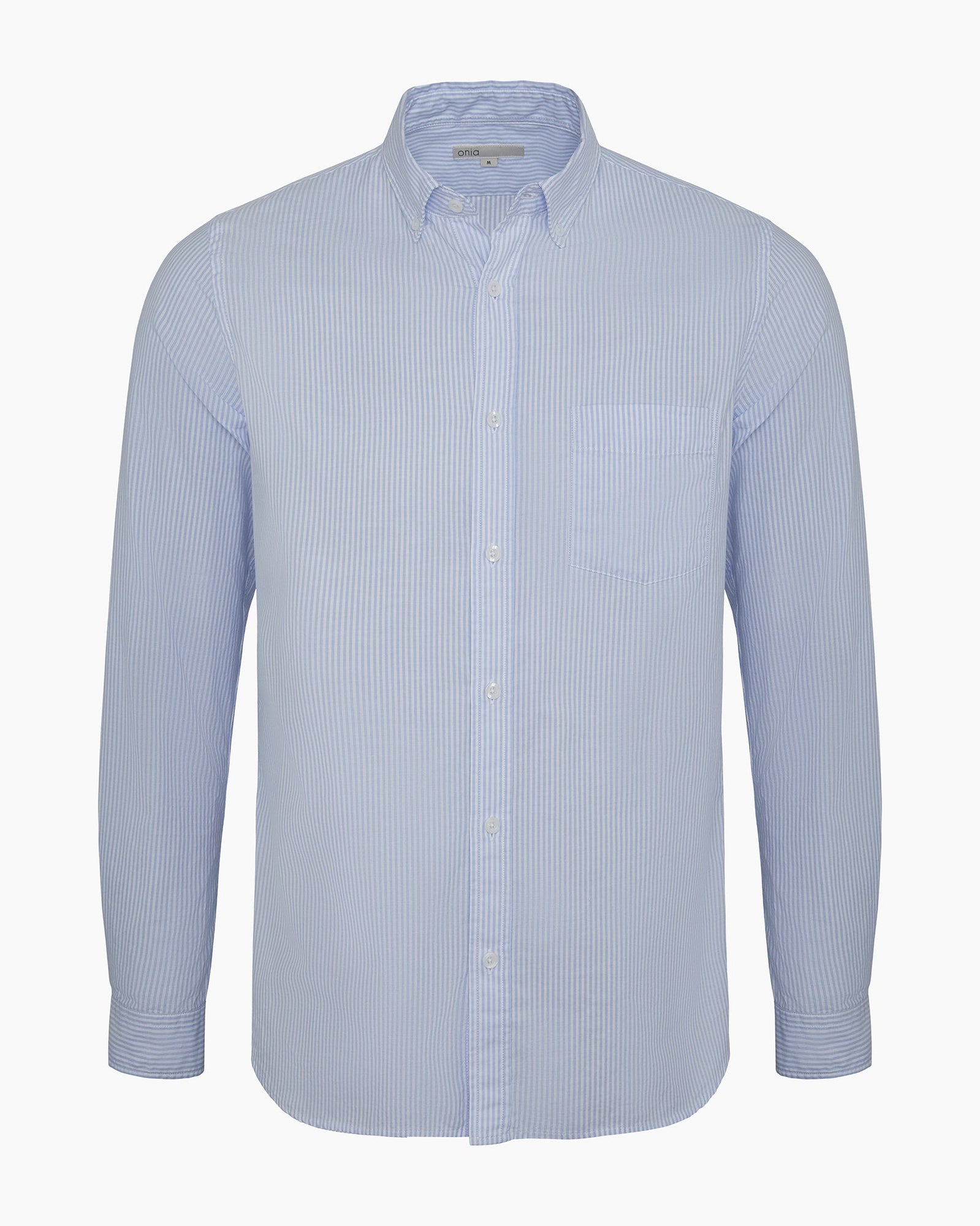 Mens | Oxford Long Sleeve Button Down Shirt | Light Blue/White