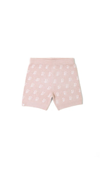 Youth | Cozychic Ultra Lite Barbie Monogram Biker Short | Dusty Rose/White