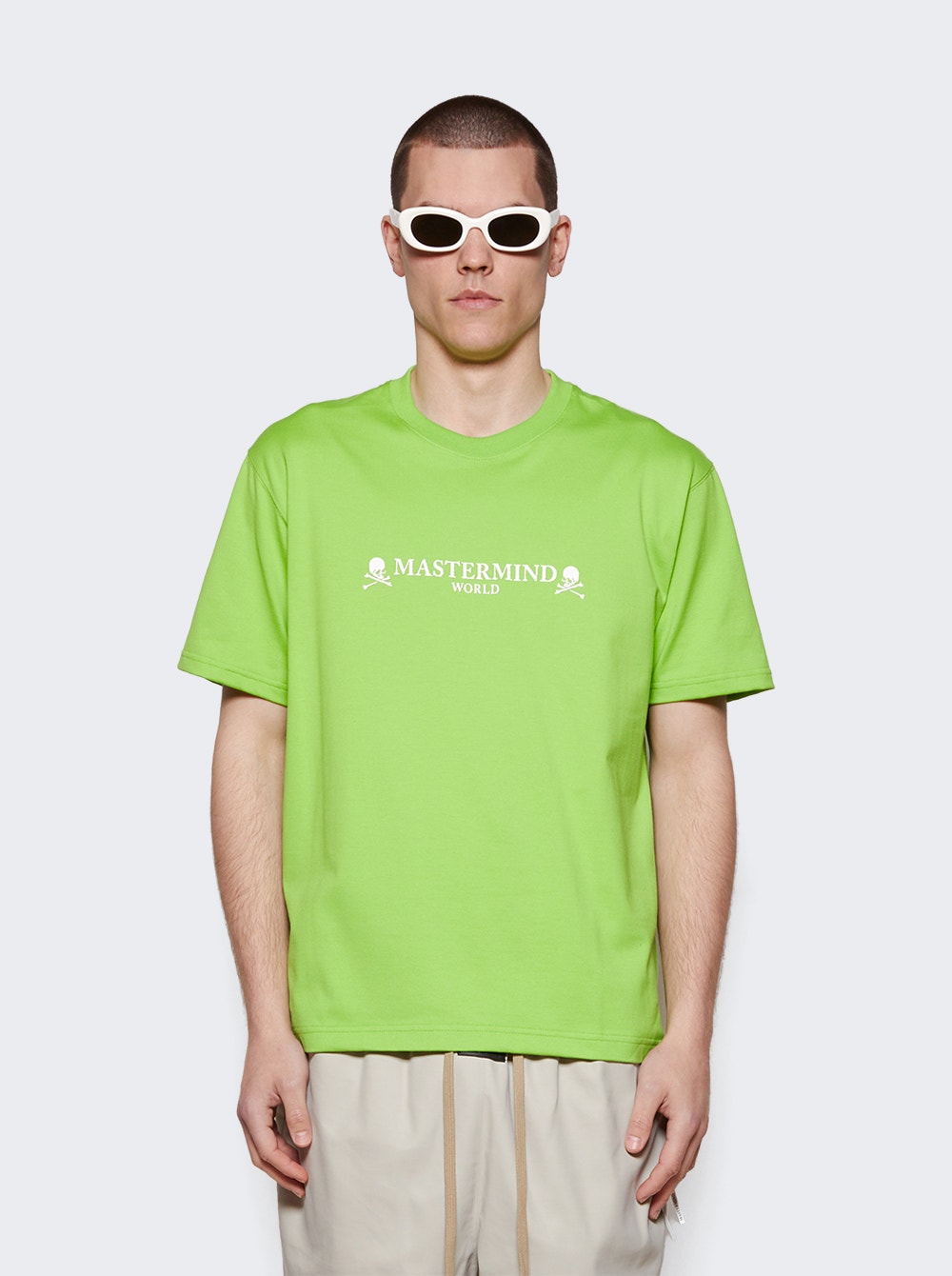 Men | MASTERMIND WORLD | Logo And Skull T-shirt | Lime Green
