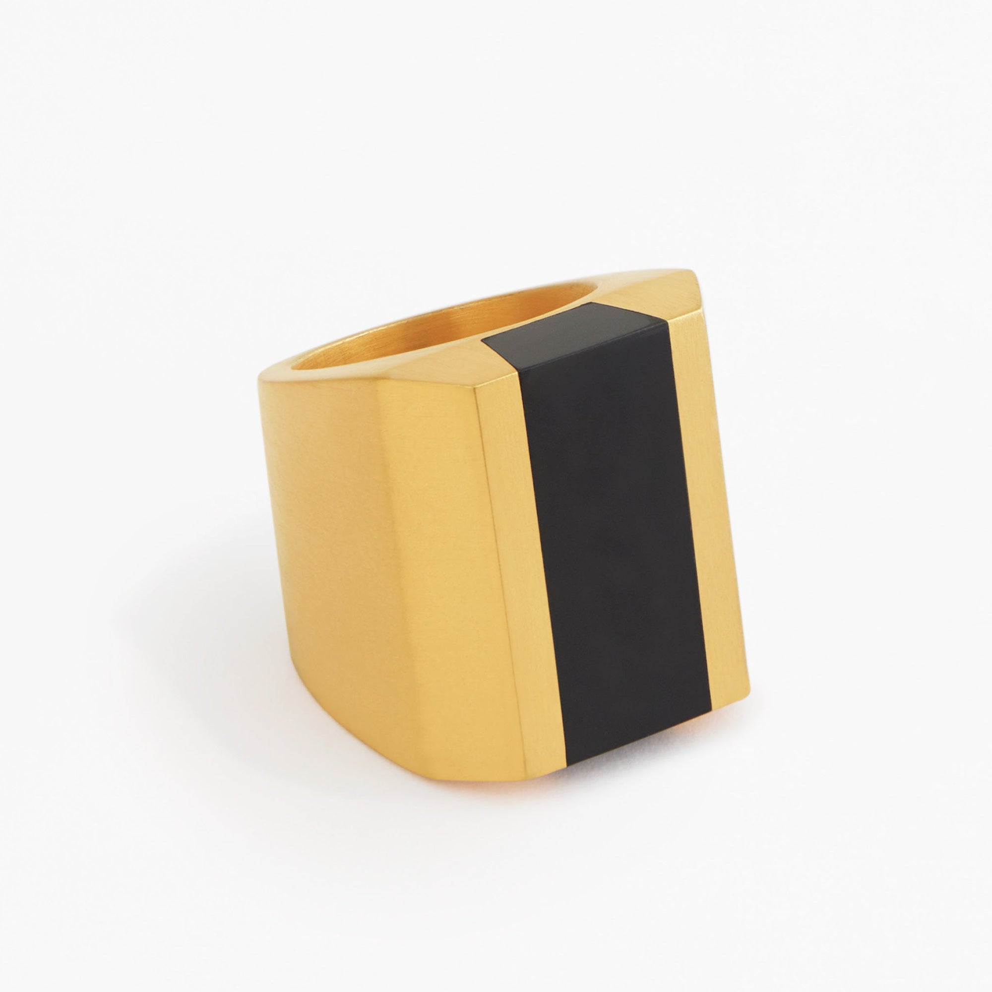 Deckard Ring | 18K Gold Plated | Onyx