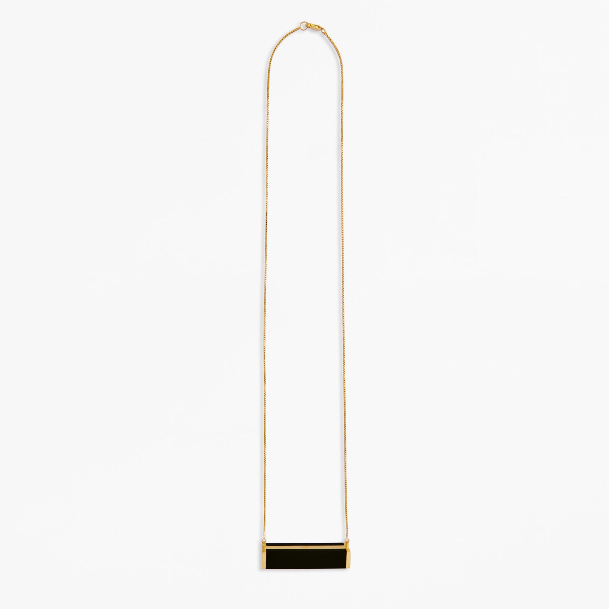 Monolith Pendant | 18K Gold Plated | Onyx
