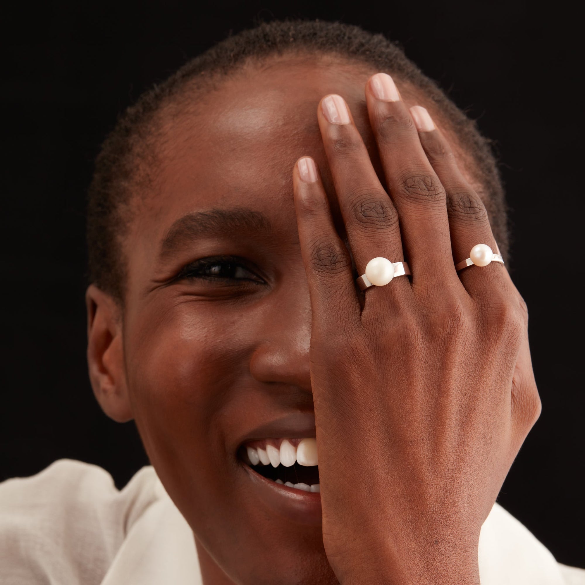 Elle Ring | Sterling Silver | Freshwater Pearls