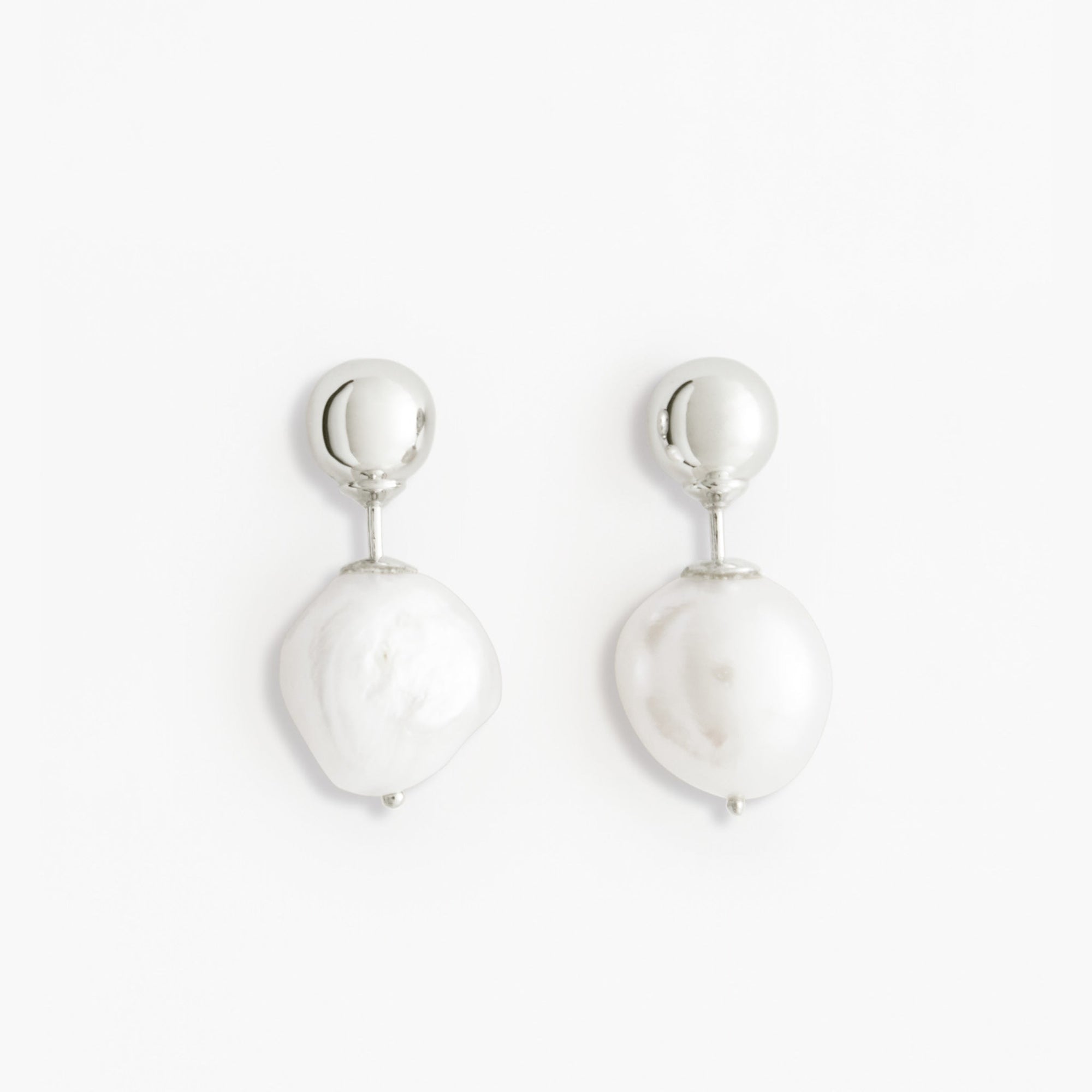 Pin Earrings | Sterling Silver | Freshwater Pearls