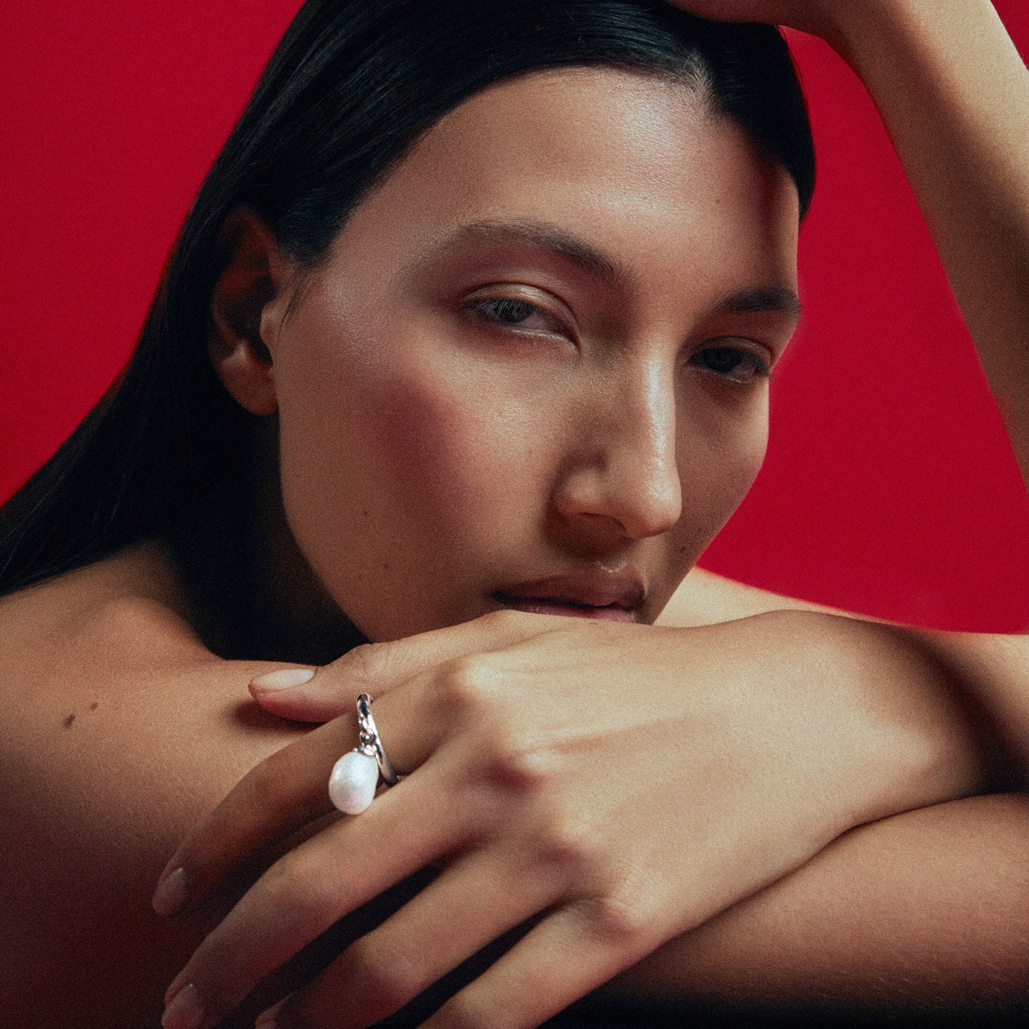 Nova Ring - High Polish | Silver | Freshwater Pearls