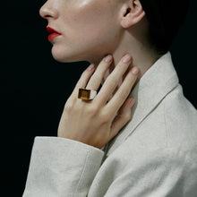 Vector Ring | Silver | Smokey Quartz