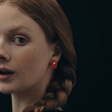 Pietra Earrings | Silver | Coral