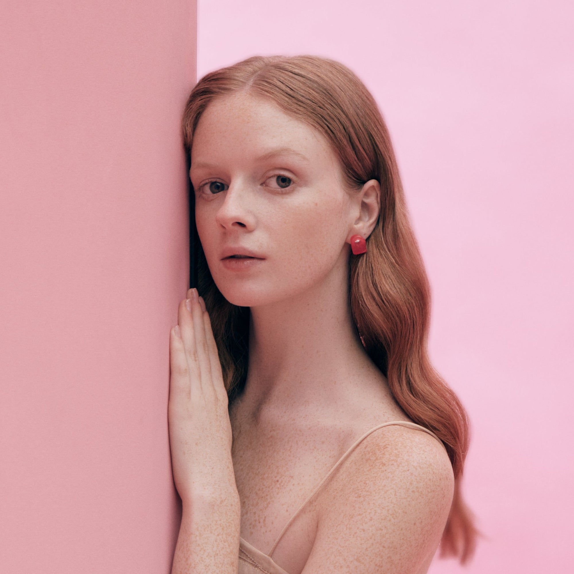 Pietra Earrings | Silver | Coral