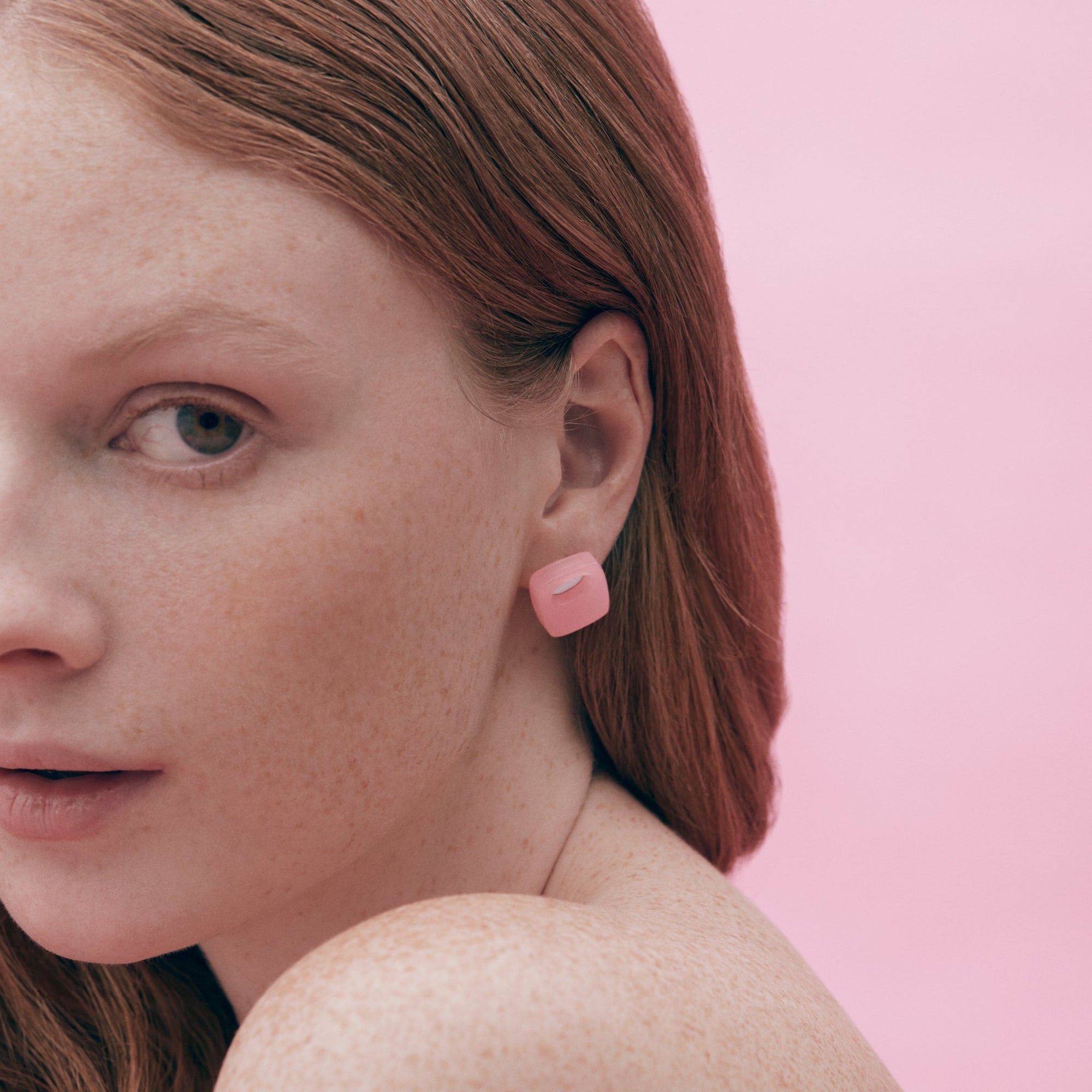 Cuneo Earrings | Silver | Pink