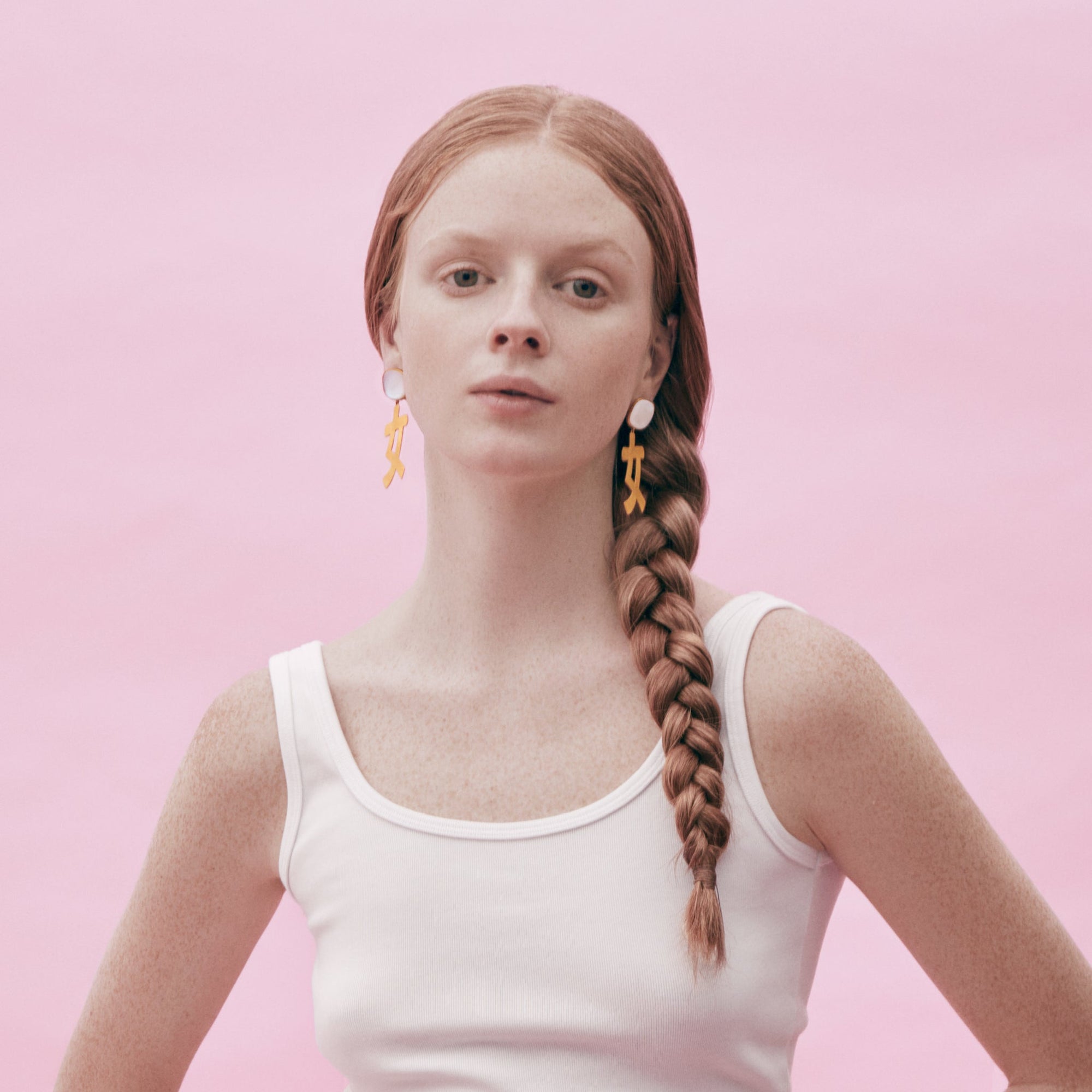 Nuren Earrings | 18K Gold Plated | Mother of Pearl