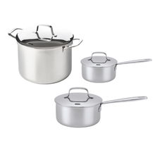 Maestro 5-Ply Cooking Essential Set | Silver/Black