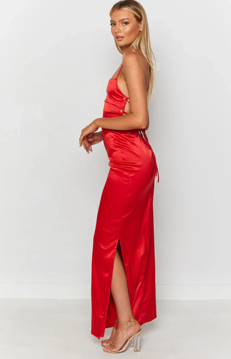 Manhattan Slip Formal Dress | Cherry