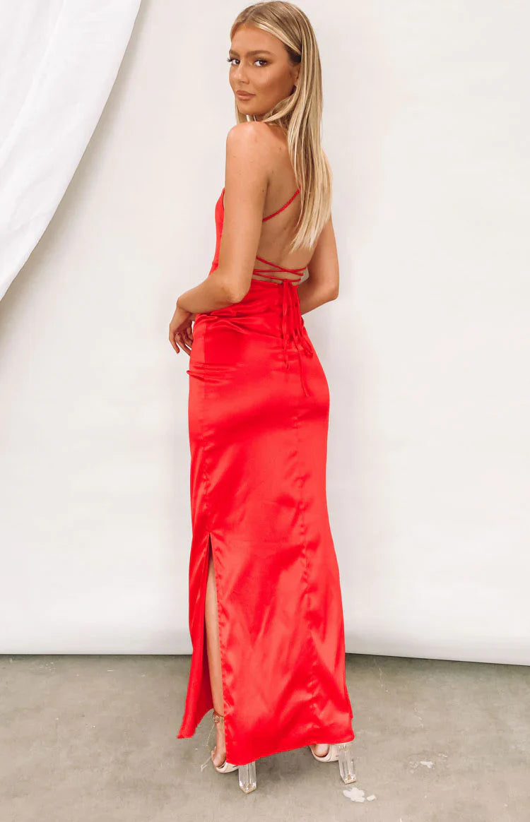 Manhattan Slip Formal Dress | Cherry