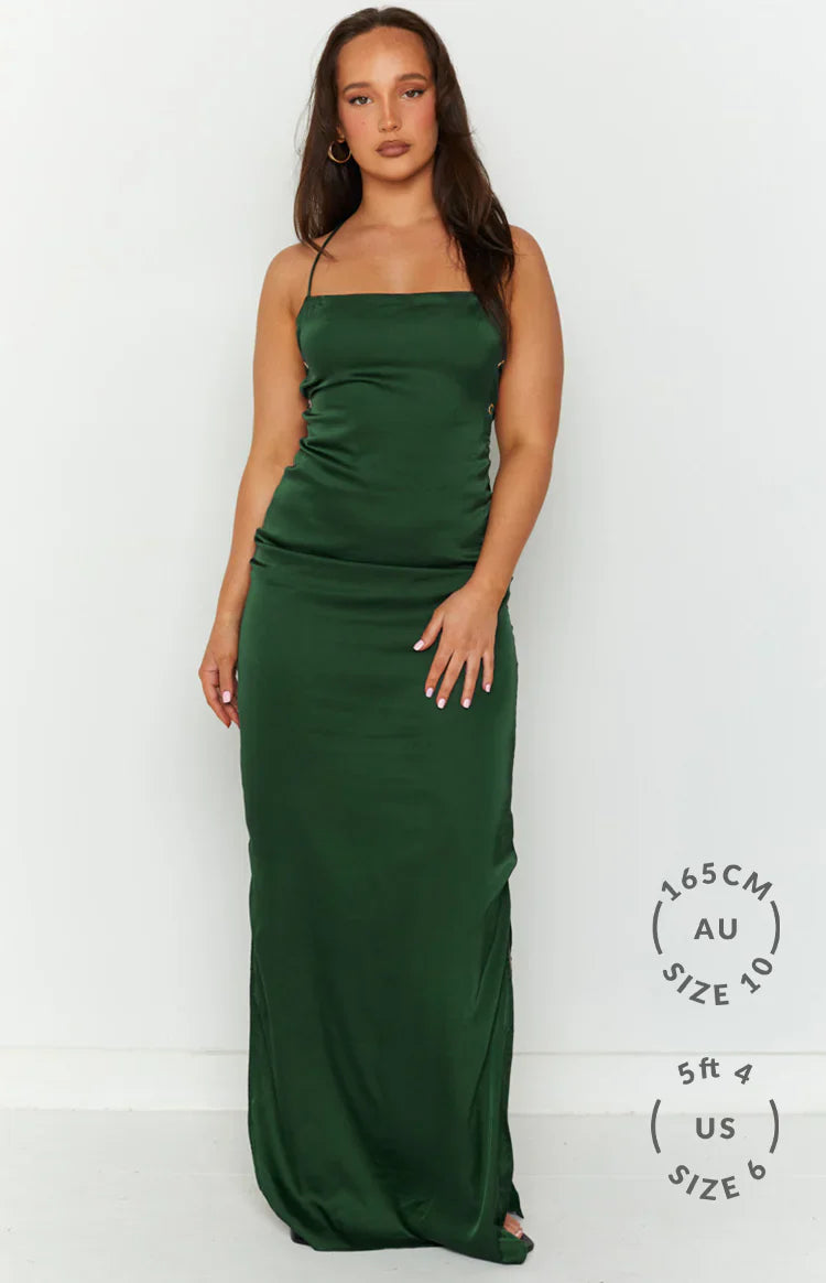 Manhattan Slip Formal Dress | Emerald