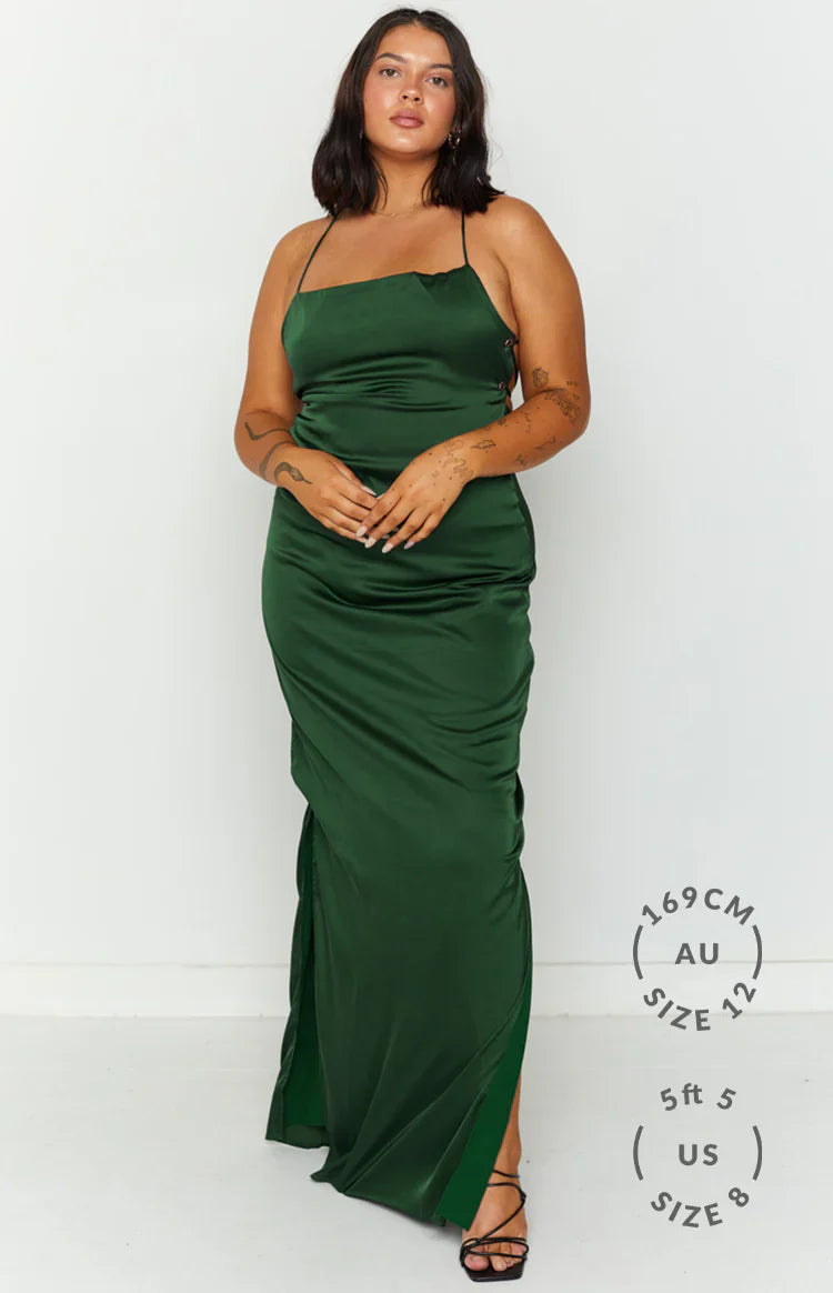 Manhattan Slip Formal Dress | Emerald