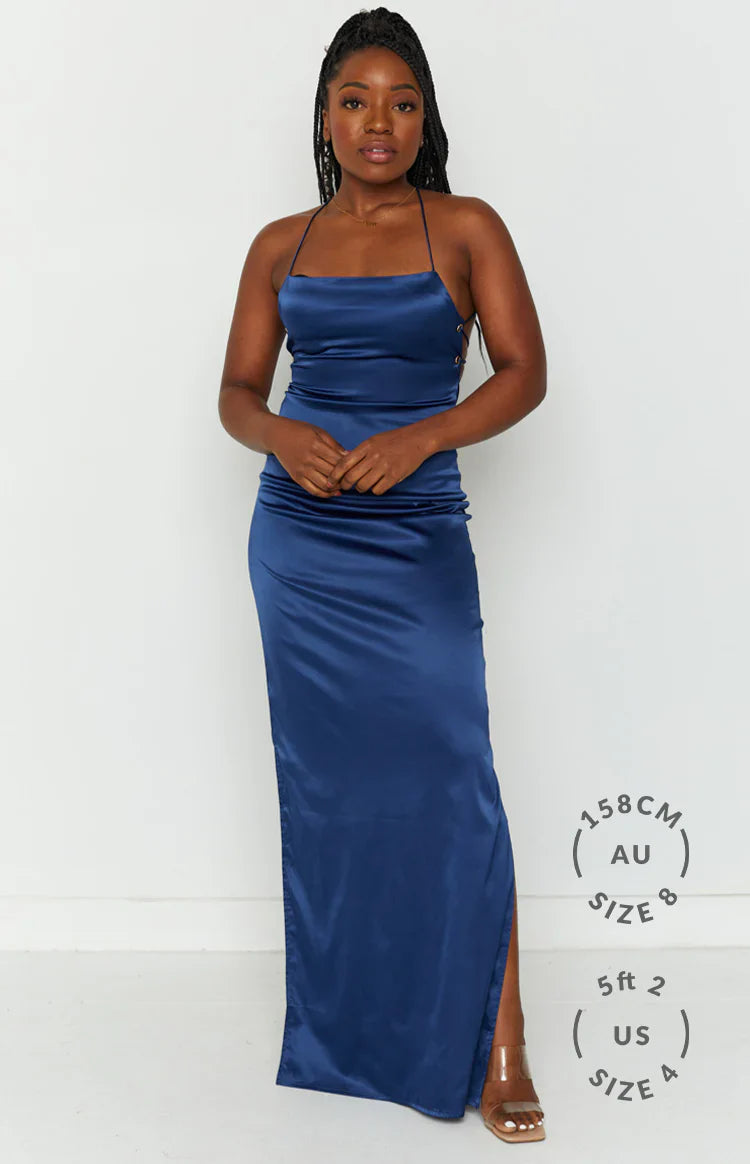 Manhattan Slip Formal Dress | Navy