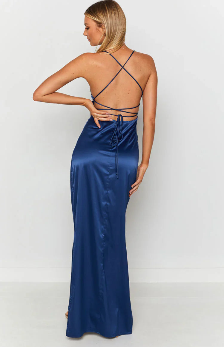 Manhattan Slip Formal Dress | Navy
