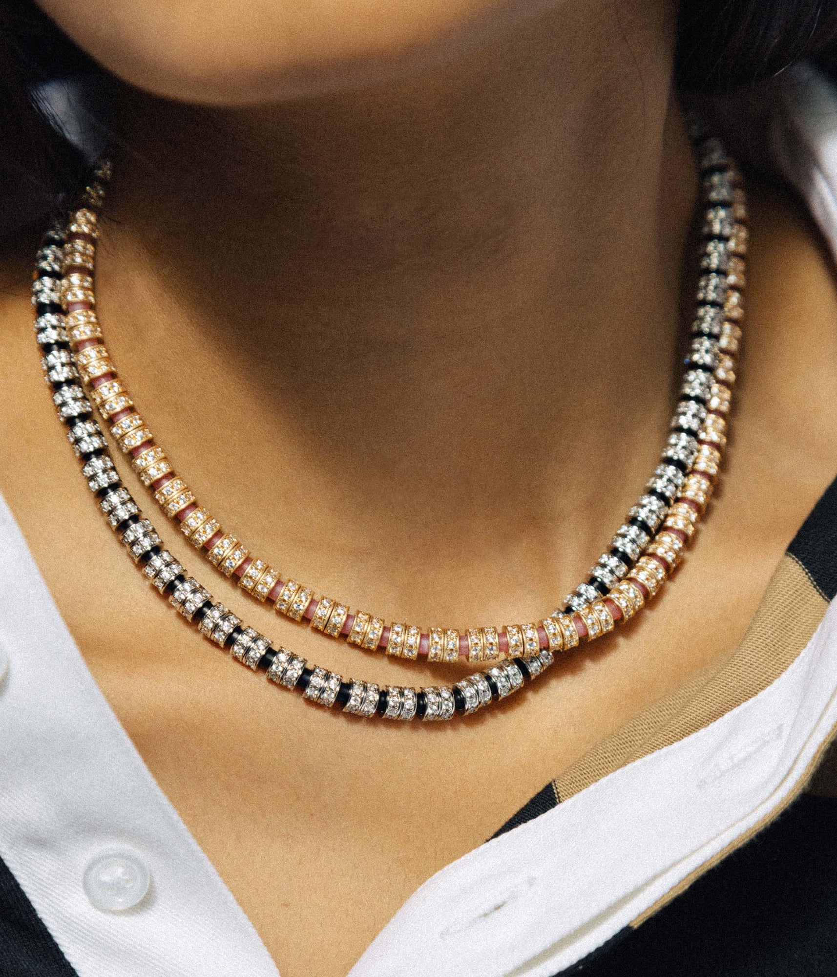 Manon Slider Necklace in Coral - Loren Hope
