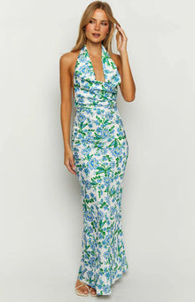 Marcella Floral Formal Maxi Dress | Blue