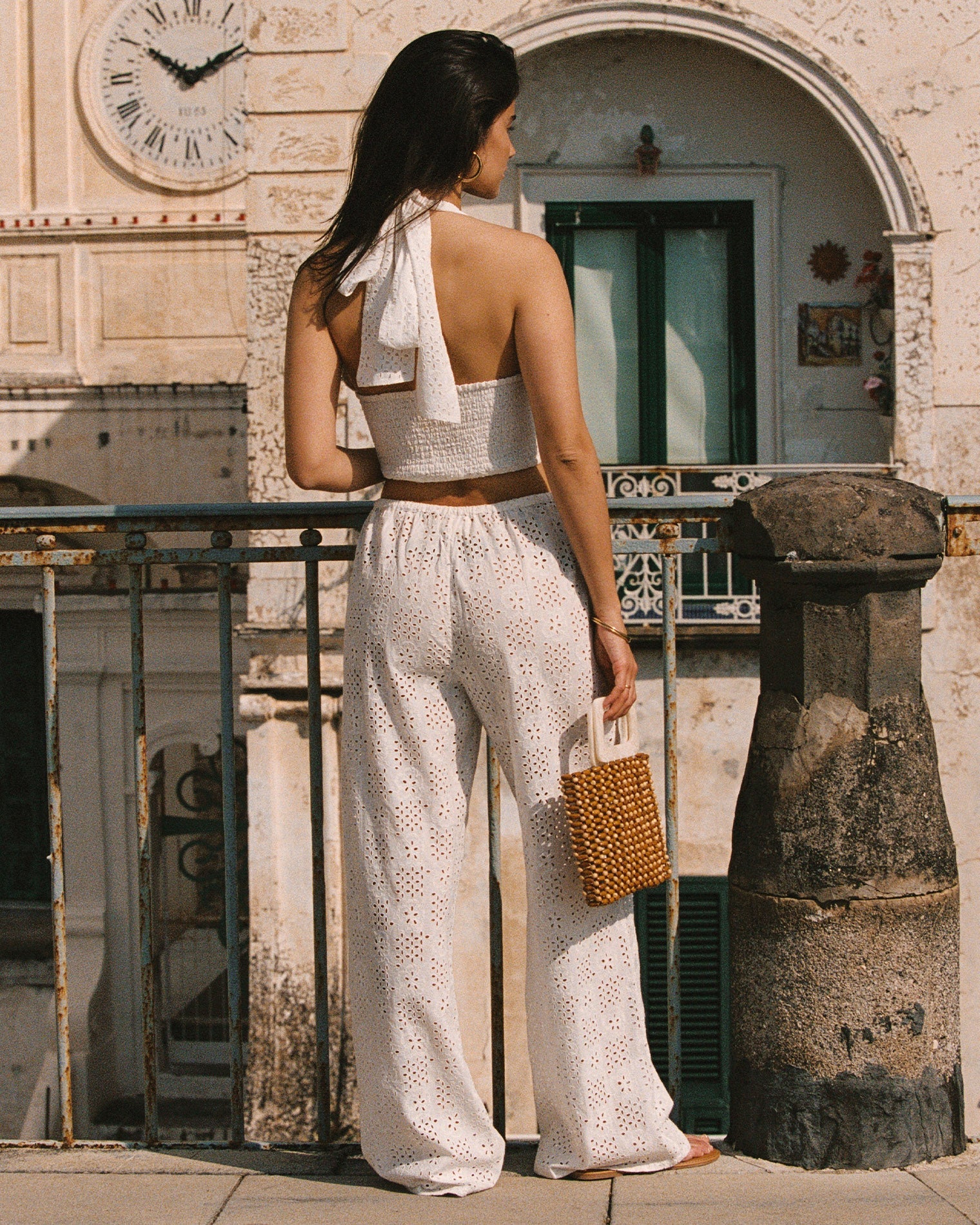 Lily Pant | Eyelet Cream