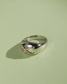 Mariner Cross Ring | Cubic Zirconia | Silver