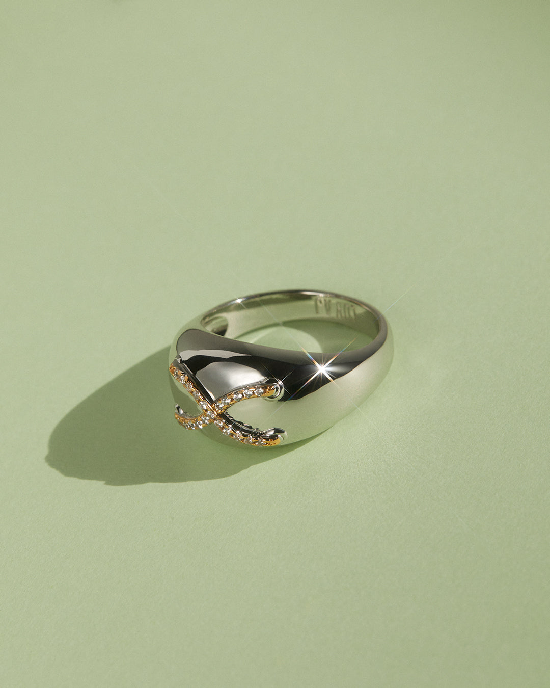 Mariner Cross Ring | Cubic Zirconia | Silver