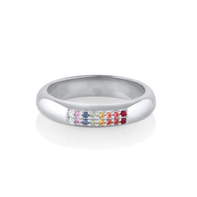 Women | Gradient Rainbow Band | 14k White Gold