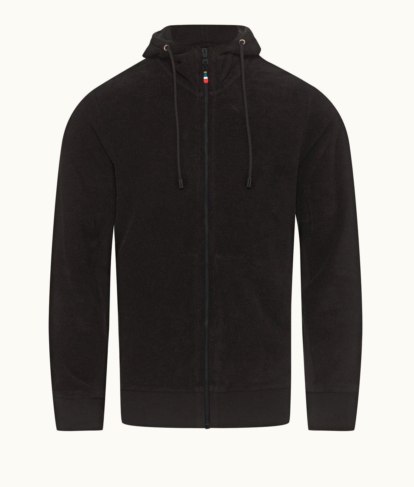 Mathers Classic Fit Mixed Texture Hooded Sweatshirt | Black