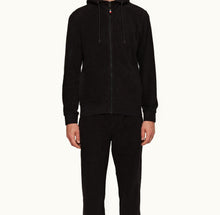 Mathers Classic Fit Mixed Texture Hooded Sweatshirt | Black