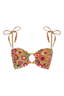 Tori Ties Bandeau Bikini Top | Mazzy Floral