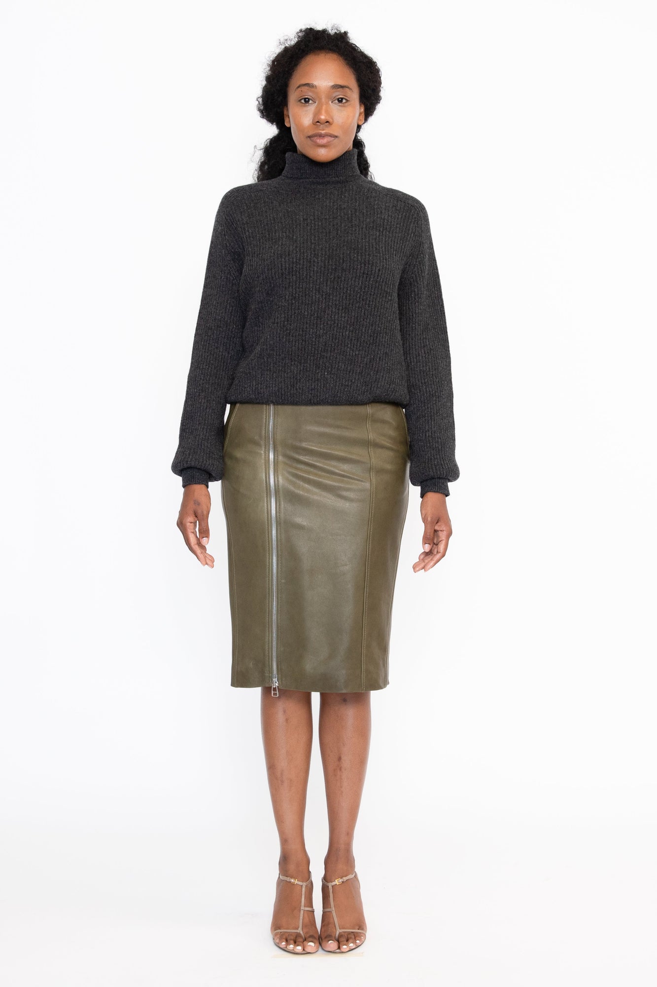 Petar Petrov | Leather Zip Up Skirt