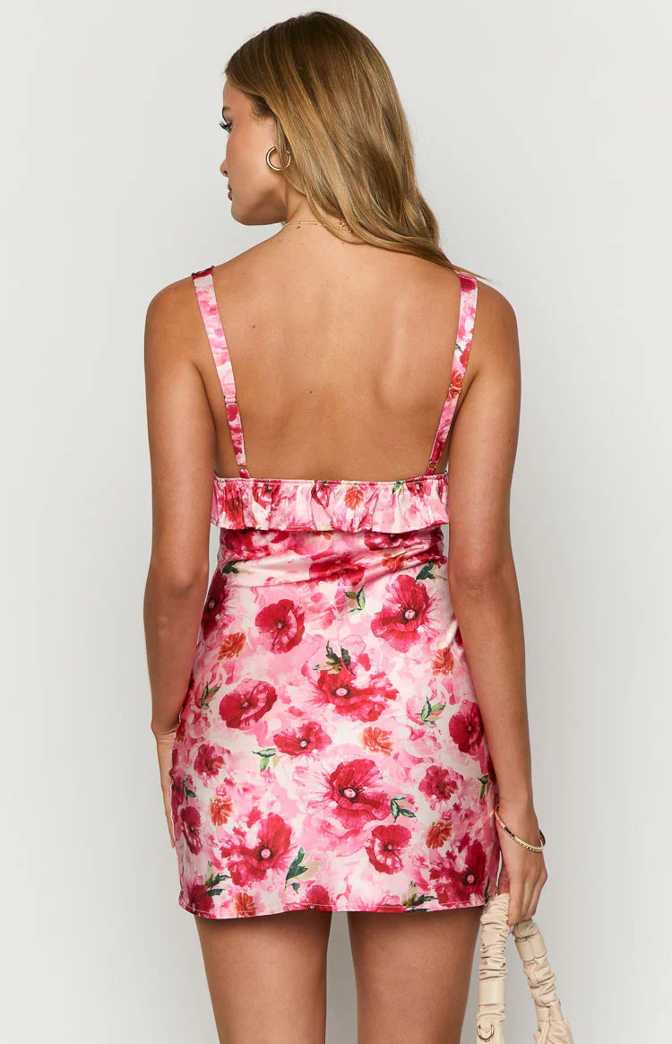 Meluse Floral Mini Dress | Pink