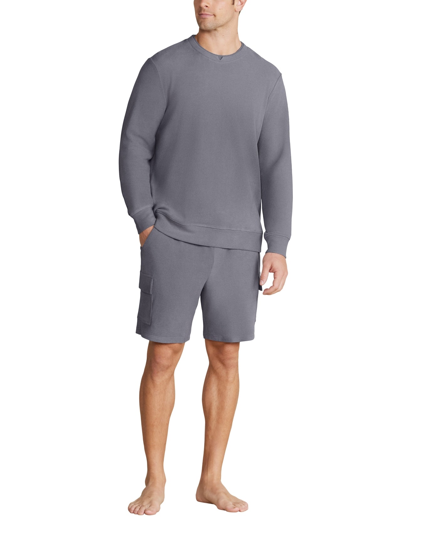 Men | MC Brushed Fleece Cargo Short | Coal