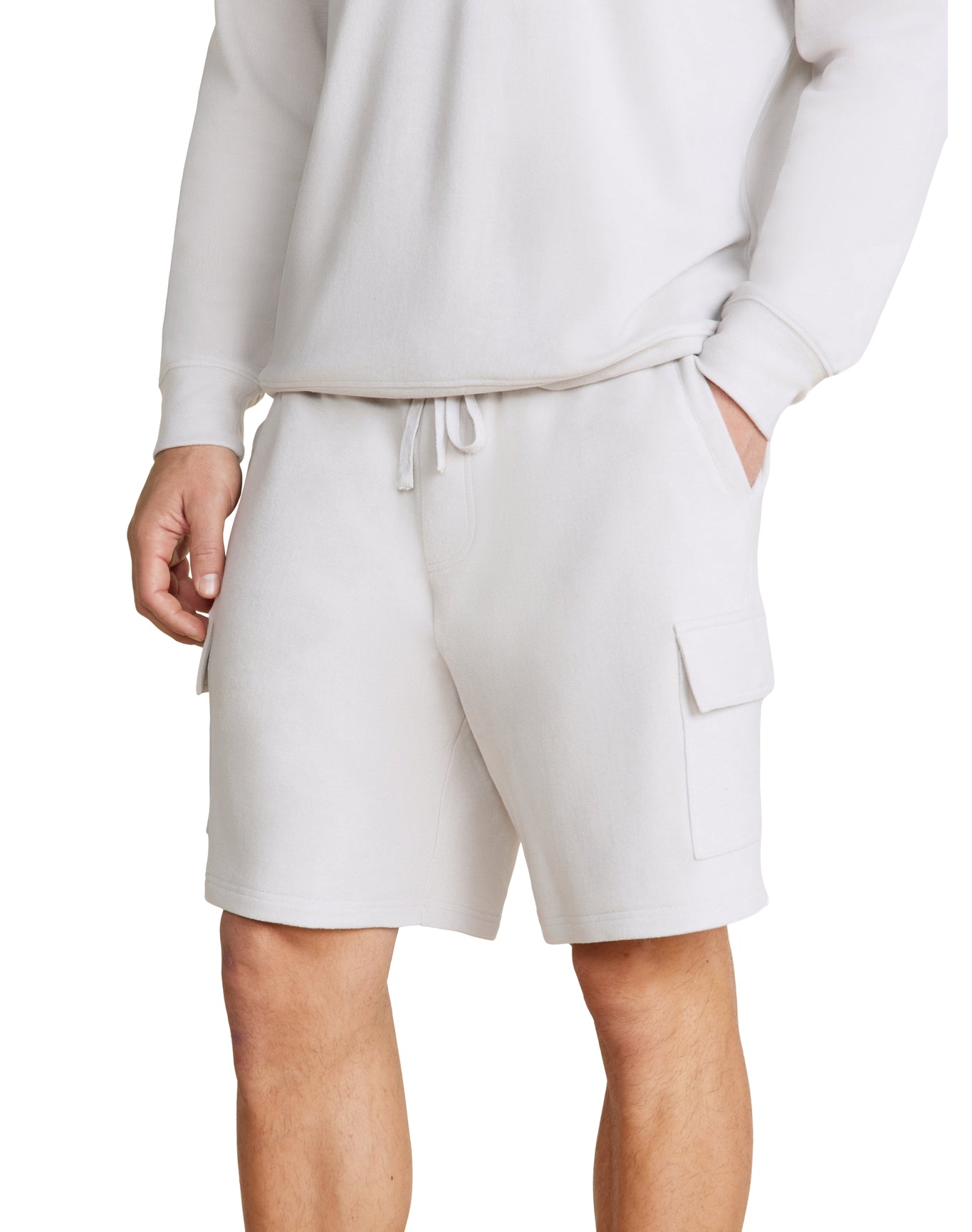 Men | MC Brushed Fleece Cargo Short | Silver