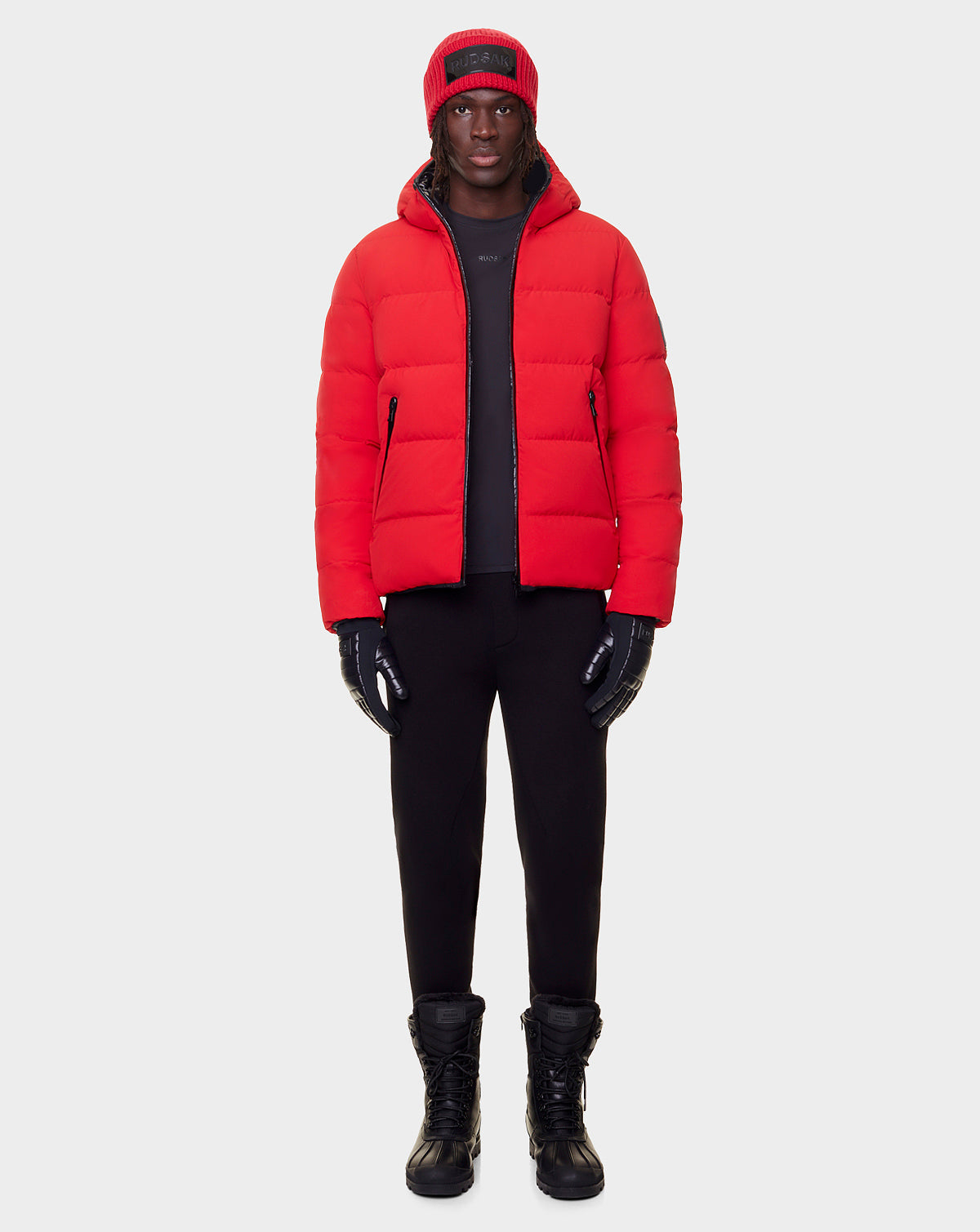Men | CARTER Reversible Down Puffer | Poppy Red