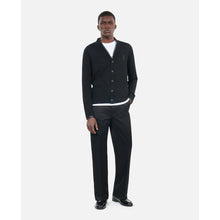 Merino Wool Cardigan | Men | Black