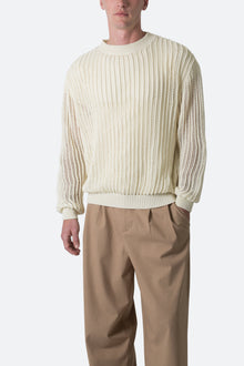 Mesh Knit Sweater | Cream