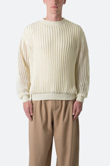 Mesh Knit Sweater | Cream