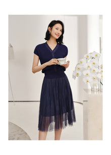 Mesh Skirt | Navy