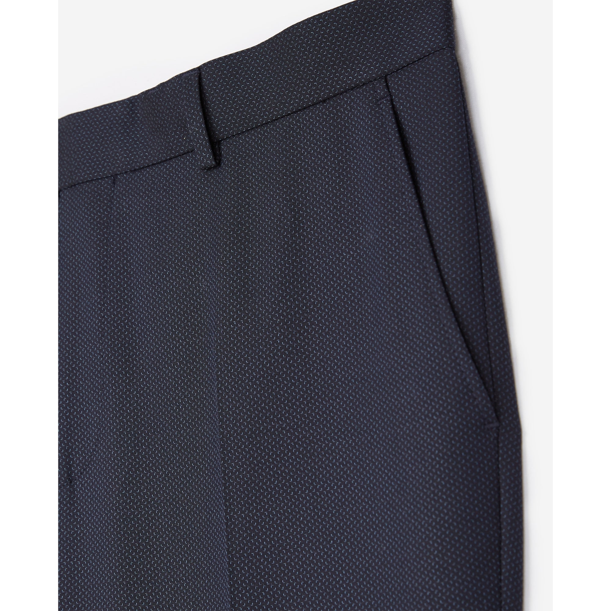 Micro-Motif Suit Trousers | Men | Navy x Blue