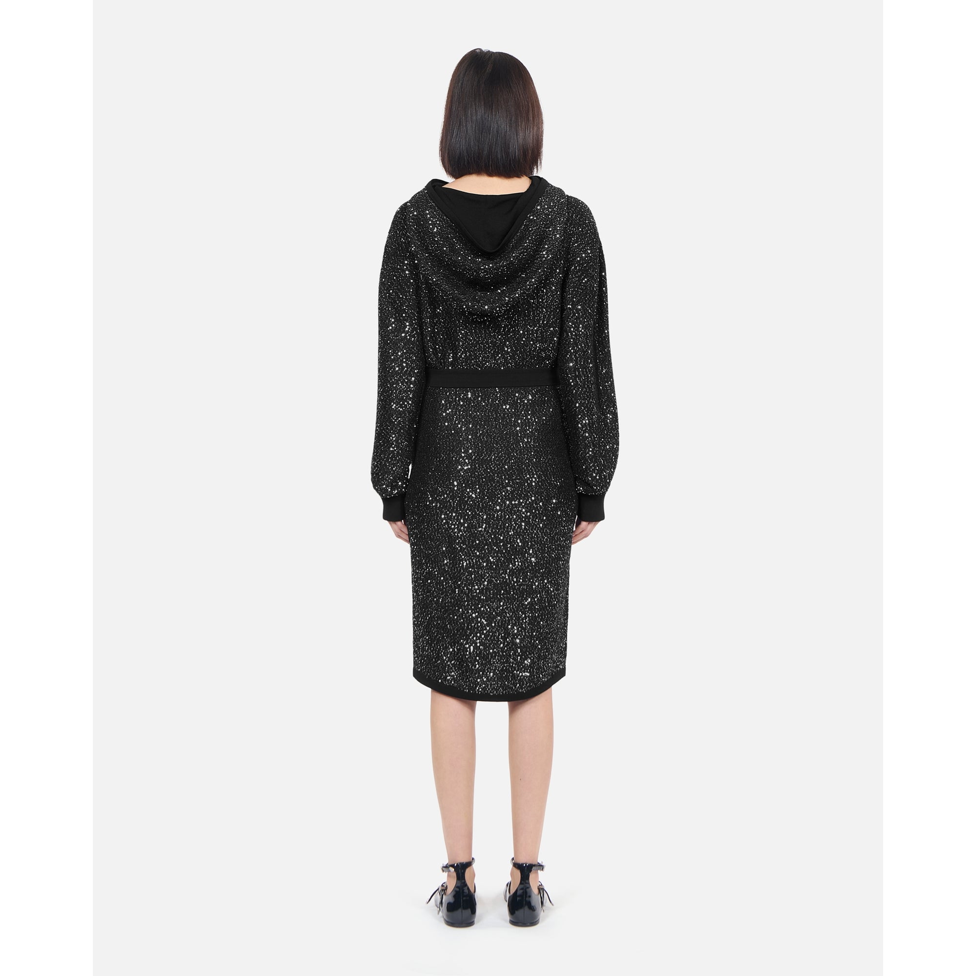 Mid-Length Sequin Skirt | Women | Black