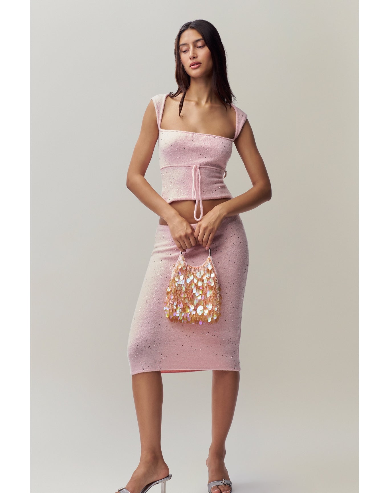 Miki Sequin Knit Midi Skirt | Ballet Slipper
