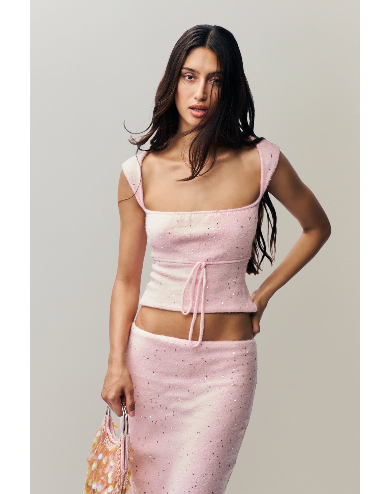 Miki Sequin Knit Midi Skirt | Ballet Slipper