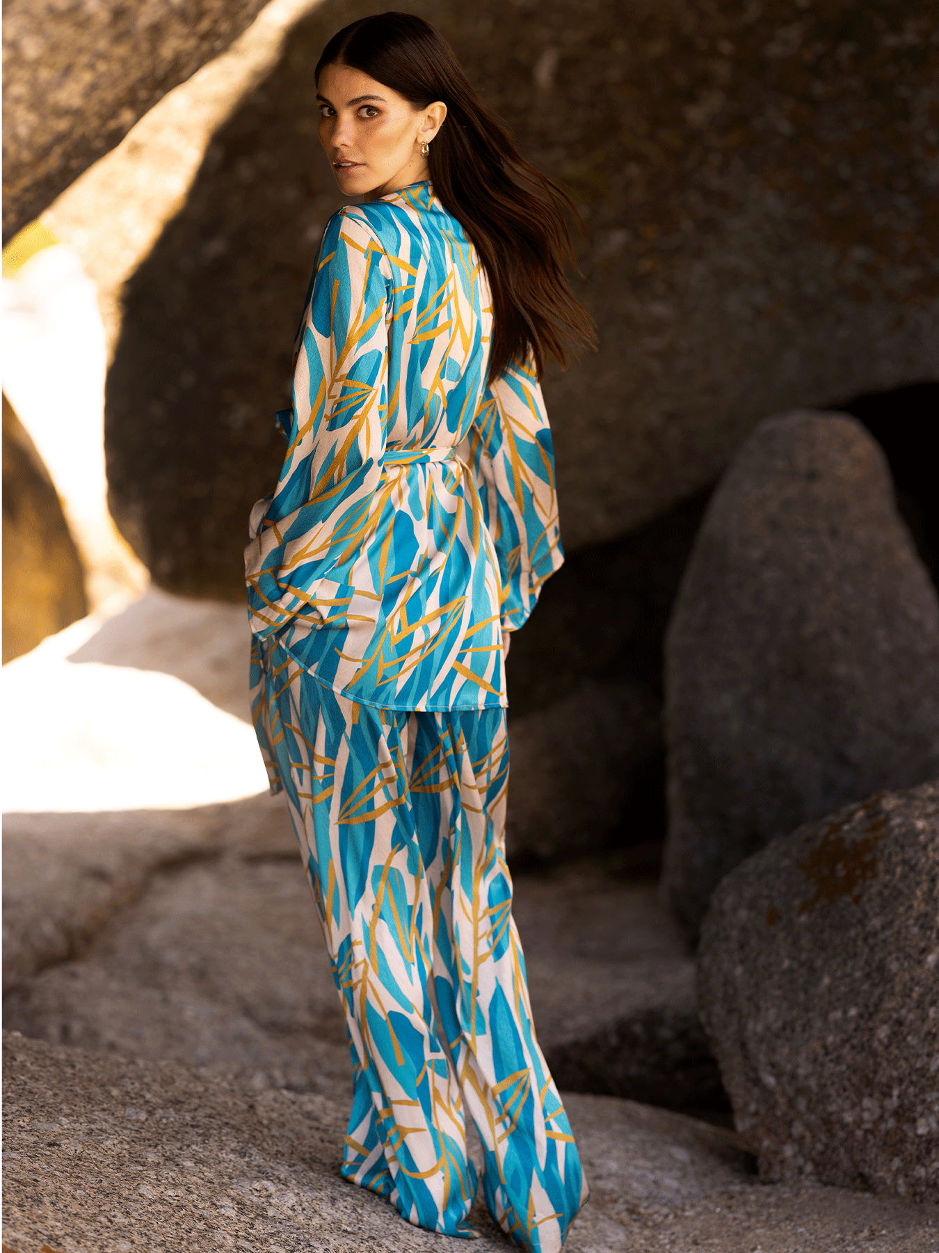 Mini Kimono | Blossom Teal