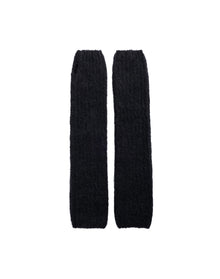 Mohair Rib Leg Warmers | Black