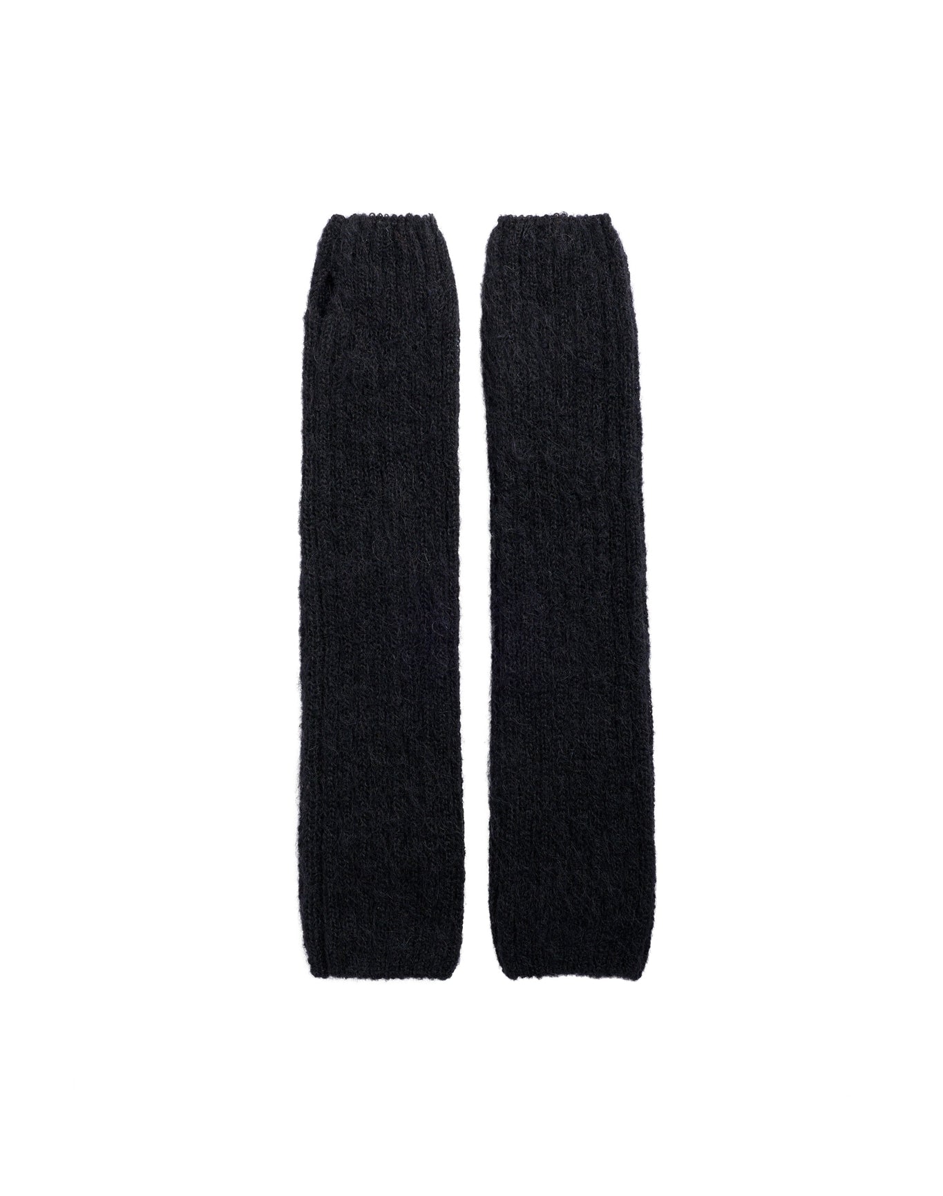 Mohair Rib Leg Warmers | Black