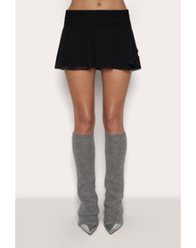 Mohair Rib Leg Warmers | Heather Grey