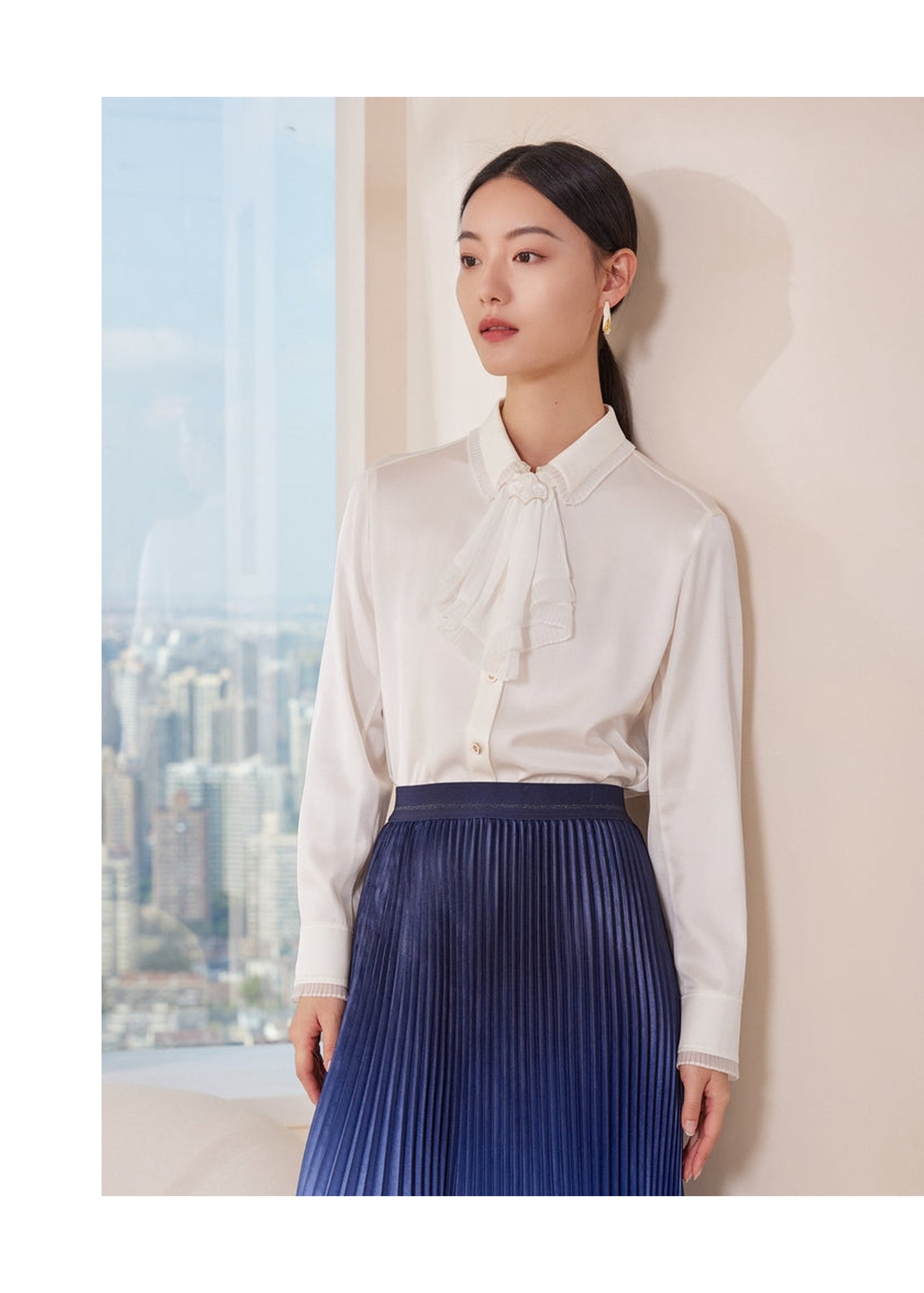 Mulberry Silk Shirt | White