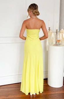 Myka Strapless Maxi Dress | Yellow
