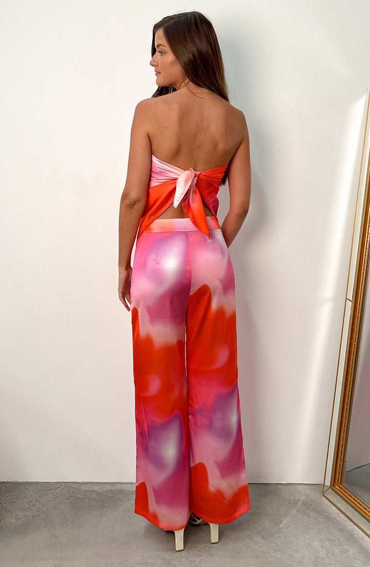 Mykonos Print Pants | Pink